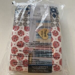 Mainstays Global Microprint Textured Weave Fabric Shower Curtain colorful mixed